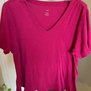 J. Jill cotton slub tee shirt